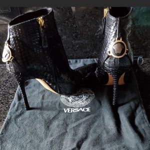 Versace Snakeskin Boots